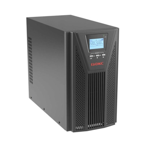 Онлайн ИБП ДКС серии Small Tower, 3000 ВА/2700 Вт, клеммы, EPO, USB, RS- 232, RJ45,  з/у 1А, 8 x 7 Ач