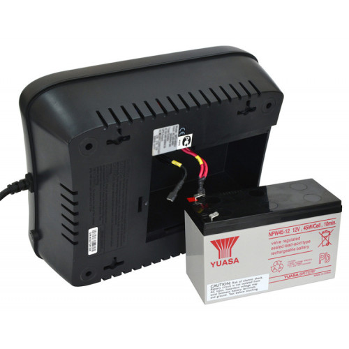 UPS SPD-1100U LCD, line-interactive, digital display, 1100 VA, 605 W, 4 Euro sockets with backup power supply, 4 Euro sockets with filtering, USB protection RJ45/RJ11,lead acid battery 12V 9Ач, WxDxH 285х232х103мм, 7.8 kg