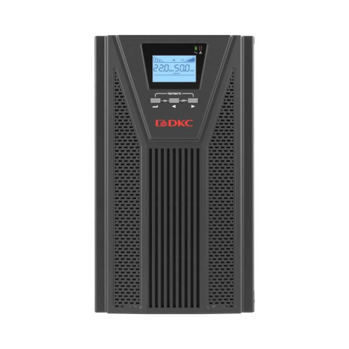 Онлайн ИБП ДКС серии Small Tower, 2000 ВА/1800 Вт, 1/1, 4xSchuko, EPO, USB, RS-232, RJ45, з/у 6А, без АКБ Онлайн ИБП ДКС серии Small Tower, 2000 ВА/1800 Вт, 1/1, 4xSchuko, EPO, USB, RS-232, RJ45, з/у 6А, без АКБ