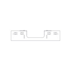 Divider with opening for laying Systeme Electric cables, on the roof of Uniprom Rack cabinets 600mm wide, 2 pcs.