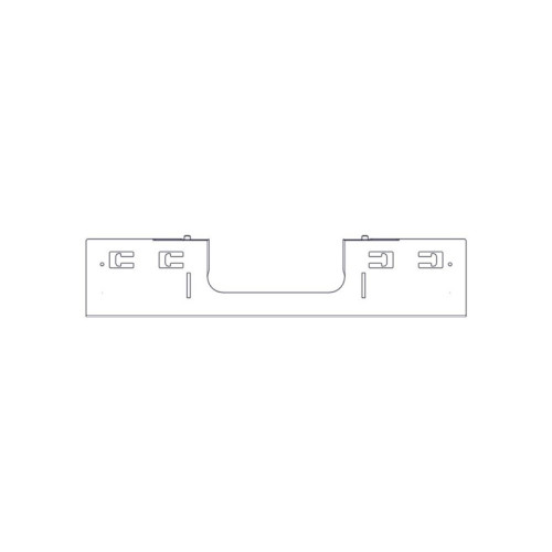 Divider with opening for laying Systeme Electric cables, on the roof of Uniprom Rack cabinets 600mm wide, 2 pcs.