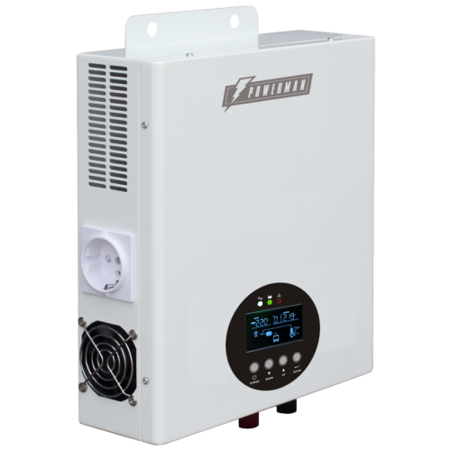 Источник бесперебойного питания/ ИБП POWERMAN Smart 1000 HYBRID, линейно-интерактивный, 1000ВА/600Вт, 165-265В, 2 евророзетки, внешняя свинцово-кислотная (AGM, GEL, FB) или LiFePO4 батарея на 12В емкостью от 65Ач  (не входит в комплект поставки), ток заря