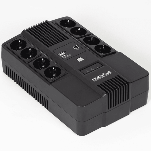 ИБП МАСТЕР 800, 800/480 ВА/Вт, LED, USB, RJ11/RJ45, SCHUKOx8/ line-interactive AS brick