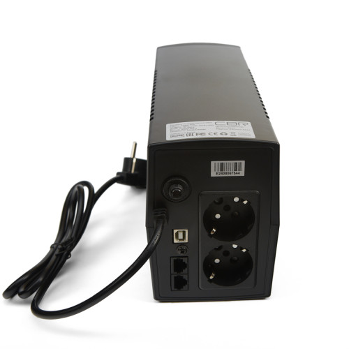 Башенный линейно-интерактивный ИБП/ ИБП CBR [UPS-TWP-101EJ-650] 650VA/390W, Schuko CEE 7 x2 outlets, LED, USB Type-B, RJ11/45 AVR, SEC, 12V/7Ah
