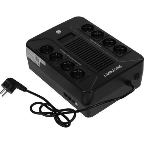 Источник бесперебойного питания Smartwatt SAFE PRO LCD 800 480Вт 480ВА черный