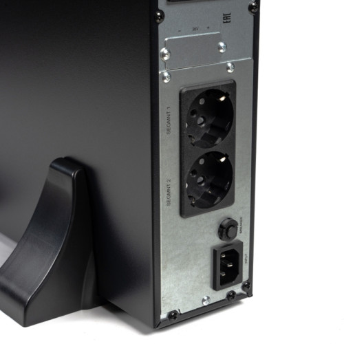 8764 SKAT-UPS 1500-RACK-ON-3X9 P3 ИБП 1500ВА/1500 Вт, 2U, On-Line, синус, встр. АКБ 36В (3x9Ач), 2хSchuko, USB, RS232, RS485, параллельный порт, слот для карт (SNMP,реле), EPO, ШхГхВ 440х460х88, масса 19.4 кг