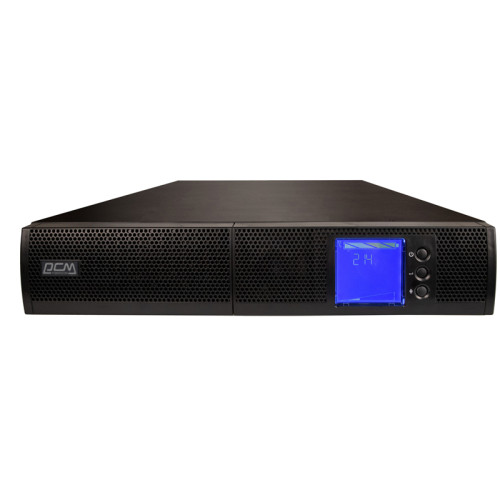 UPS Powercom SNT-1000, 1000 W / 1000 VA, Rack / Tower, 6 IEC320 C13 outlets with backup power, LCD, USB, RS-232, SNMP card slot, WxDxH 428x425x84 mm, weight 15.8 kg