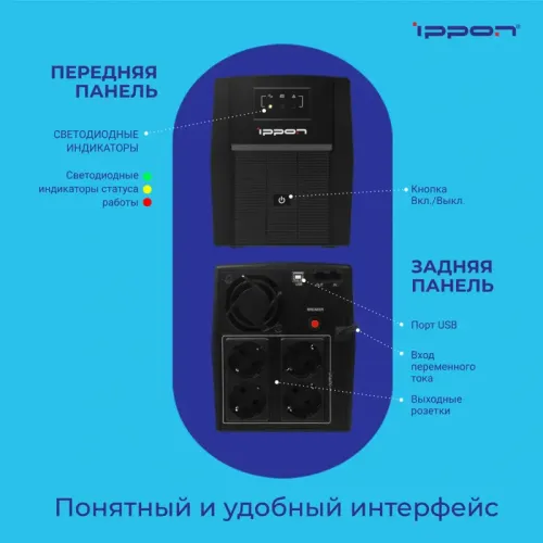 ИБП Ippon Back Basic 1500 Euro