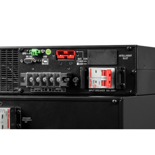 ИБП Systeme Electric Smart-Save Online SRV 6000 ВА, конвертируемый форм-фактор 5U, 230 В, 1:1, клеммный вход/выход, SmartSlot, LCD, USB, версия с возможностью увеличения времени автономии, 2 кор.