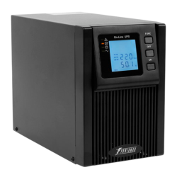 ИБП POWERMAN Online 1000, LCD, двойного преобразования, 1000ВА, 900Вт, 2 евророзетки с резервным питанием, USB, RS232, слот SNMP, разъем EPO, внешний блок батарей (в комплект не входит), 215 х 315 х 365 мм., 5.2 кг./ UPS POWERMAN Online 1000, LCD, dual co