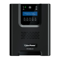 ИБП CyberPower PR1500ELCD, Line-Interactive, 1500VA/1350W, 8 IEC-320 С13 розеток, USB&Serial, SNMPslot, LCD дисплей, Black, 0.5х0.3х0.35м., 28.3кг./ UPS Line-Interactive CyberPower PR1500ELCD 1500VA/1350W USB/RS-232/EPO/SNMPslot (8 IEC С13)