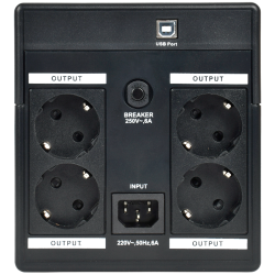 ITK ELECTRA ET ИБП 1кВА/0,6кВт с АКБ 2х7AH USB Schuko