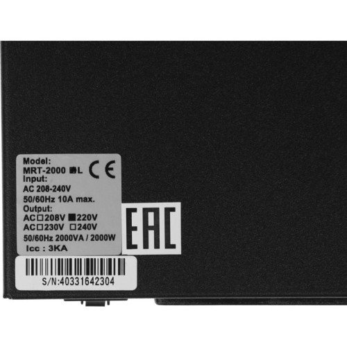 Источник бесперебойного питания Powercom Macan MRT-2000-L 2000Вт 2000ВА черный без батареи