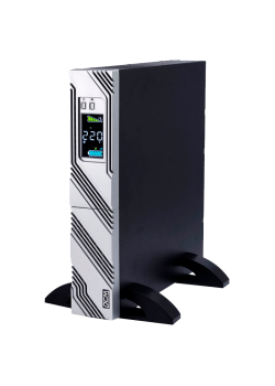 UPS POWERCOM SRT-2000A, line-interactive, 2000VA, 1800W, LCD, Rack / Tower, 8 IEC320 C13 sockets and 1 C19 sockets with redundant power supply, USB, RS-232, SNMP card slot, EPO, RJ45 protection, WxDxH 428x563x84mm. , weight 27.5kg.