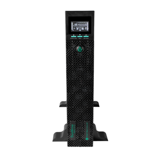 Systeme Electric Smart-Save Online первого поколения 1500 ВА, конвертируемый форм-фактор 2U, 230 В, 8 розеток IEC C13 и 1 розетка С19, SmartSlot, LCD, USB HID, версия с возможностью увеличения времени автономии