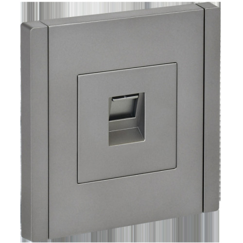 Розетка компьютерная/ FORTE&PIANO Розетка компьютерная RJ-45 кат.5E FP532 сталь