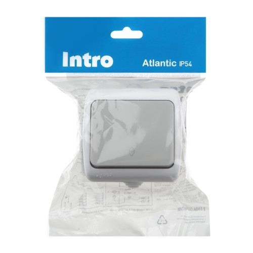 Переключатель/ Переключатель Intro Atlantic 5-103-03 10А-250В, IP54, открытой установки, серый