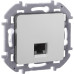 Розетка компьютерная/ Розетка компьютерная RJ-45 категория 6 UTP алюминий INSPIRIA