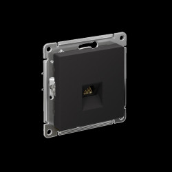 ATLASDESIGN РОЗЕТКА компьютерная RJ45, кат. 6A, механизм, КАРБОН