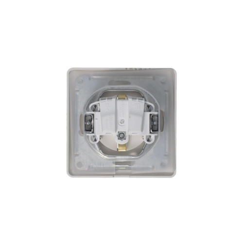 GLOSSA розетка с заземлением со шторками с крышкой в сборе IP44 платина GLOSSA розетка с заземлением со шторками с крышкой в сборе IP44 платина