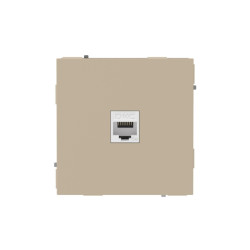 Компьютерная розетка/ Компьютерная розетка RJ-45 без шторки, кат.5е одинарная, KANT, ванильный марципан