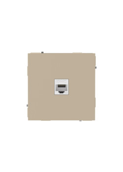 Компьютерная розетка/ Компьютерная розетка RJ-45 без шторки, кат.5е одинарная, KANT, ванильный марципан