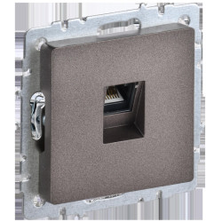 Розетка компьютерная/ BRITE Розетка компьютерная RJ-45 кат.5E РК10-БрТБ темная бронза