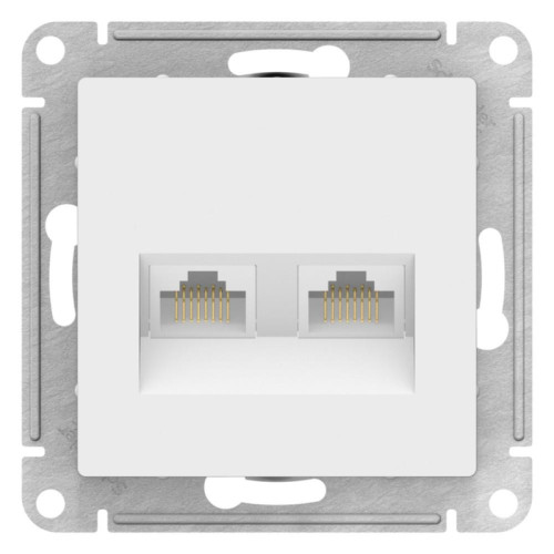 Розетка двойная компьютерная/ ATLASDESIGN розетка двойная компьютерная RJ45+RJ45, кат.5Е, механизм, ЛОТОС Розетка двойная компьютерная/ ATLASDESIGN розетка двойная компьютерная RJ45+RJ45, кат.5Е, механизм, ЛОТОС