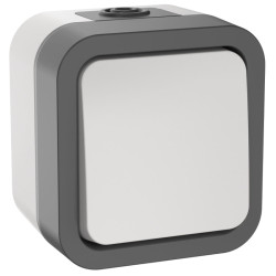 Переключатель одноклавишный/ Переключатель одноклавишный TORS 10А IP55 белый