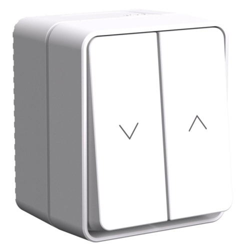 Выключатель/ ATLASDESIGN PROFI IP54 2-клавишный выключатель ДЛЯ жалюзи, 2хсх.4, белый