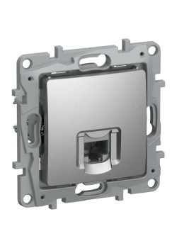 Розетка компьютерная/ IEKETIKA Розетка компьютерная RJ45 категория 5Е UTP 6724411 алюминий