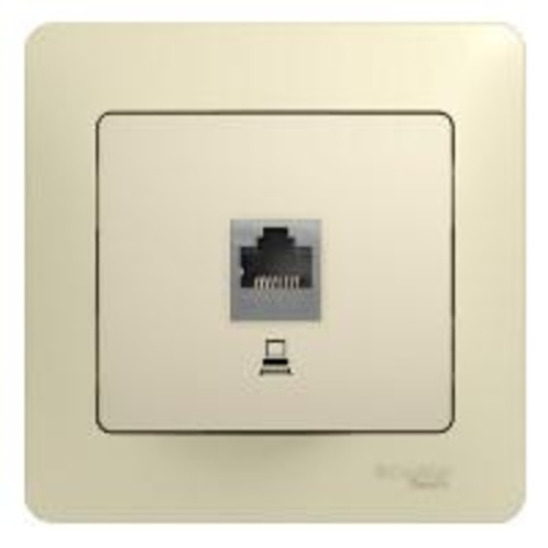 Розетка компьютерная/ GLOSSA розетка компьютерная RJ45 категория 5е в рамку бежевая