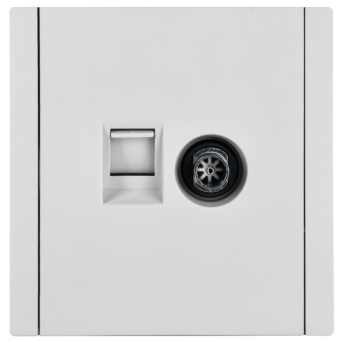 FORTE&PIANO Розетка двойная TV+RJ-45 кат.5E FP236 белый FORTE&PIANO Розетка двойная TV+RJ-45 кат.5E FP236 белый