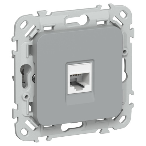 Розетка компьютерная/ FLITE Розетка компьютерная RJ-45 категория 5Е UTP РК5е-1-0-ФлС серый