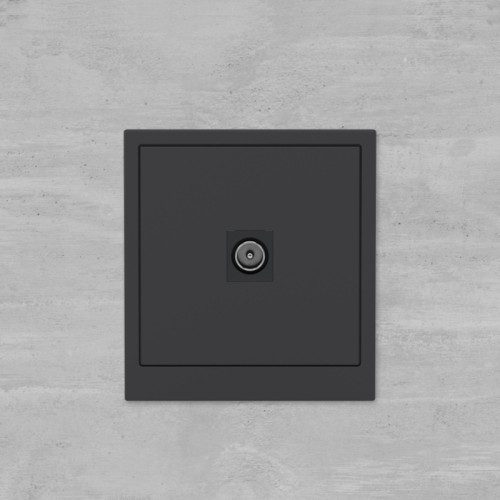 Розетка/ Розетка TV одиночная, KANT, черный уголь Розетка/ Розетка TV одиночная, KANT, черный уголь