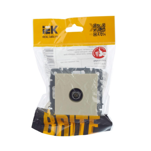 BRITE Розетка TV оконечная РТВ11-0-БрКр бежевый BRITE Розетка TV оконечная РТВ11-0-БрКр бежевый