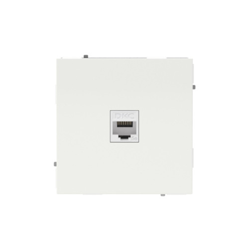 Компьютерная розетка/ Компьютерная розетка RJ-45 без шторки, кат.5е одинарная, KANT, белый песок