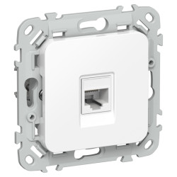 Розетка компьютерная/ FLITE Розетка компьютерная RJ-45 категория 6 UTP РК6-1-0-ФлБ белый