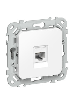Розетка компьютерная/ FLITE Розетка компьютерная RJ-45 категория 6 UTP РК6-1-0-ФлБ белый