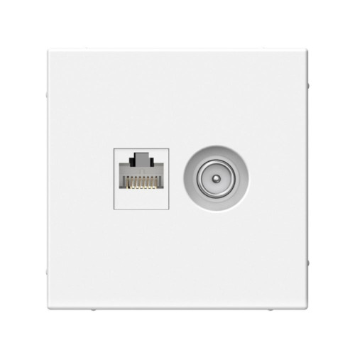 Розетка двойная/ ARTGALLERY розетка двойная ТВ + компьютерная RJ45, кат. 5Е, лотос