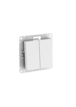 Выключатель/ ATLASDESIGN AQUA 2-клавишный ВЫКЛЮЧАТЕЛЬ IP44, с  х.5, 10АХ, быстрозажимные клеммы, БЕЛЫЙ