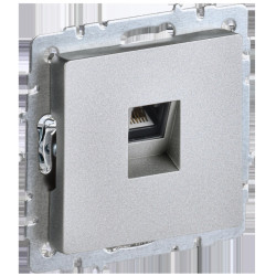 Розетка компьютерная/ BRITE Розетка компьютерная RJ-45 кат.5E РК10-БрА алюминий