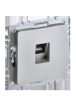 Розетка компьютерная/ BRITE Розетка компьютерная RJ-45 кат.5E РК10-БрА алюминий
