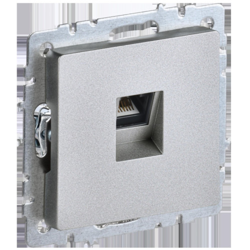 Розетка компьютерная/ BRITE Розетка компьютерная RJ-45 кат.5E РК10-БрА алюминий
