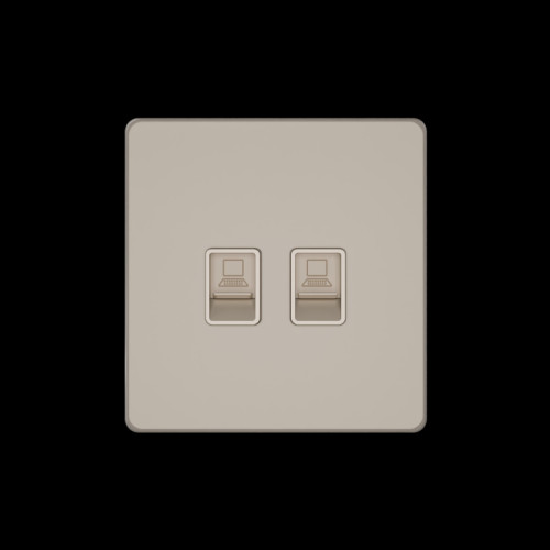 Розетка информационная/ Розетка информационная С/У RJ-45 кат.5e 2-я, Песчаный берег , Systeme Infinity