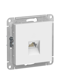 ATLASDESIGN РОЗЕТКА компьютерная RJ45, кат. 6A, механизм, БЕЛЫЙ