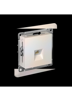 ATLASDESIGN РОЗЕТКА компьютерная RJ45, кат. 5Е, механизм, ЖЕМЧУГ