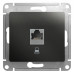 Розетка компьютерная/ GLOSSA розетка компьютерная RJ45 категория 5E антрацит в рамку Розетка компьютерная/ GLOSSA розетка компьютерная RJ45 категория 5E антрацит в рамку