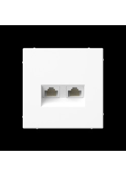 Розетка двойная компьютерная/ ARTGALLERY розетка двойная компьютерная RJ45+RJ45, кат. 5е, механизм, ЛОТОС