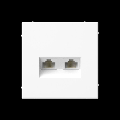 Розетка двойная компьютерная/ ARTGALLERY розетка двойная компьютерная RJ45+RJ45, кат. 5е, механизм, ЛОТОС